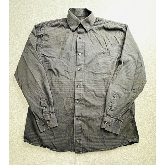 Other - F/X Fusion Shirt Adult Medium Black Blue‎ Geometric Preppy Designer Casual Mens